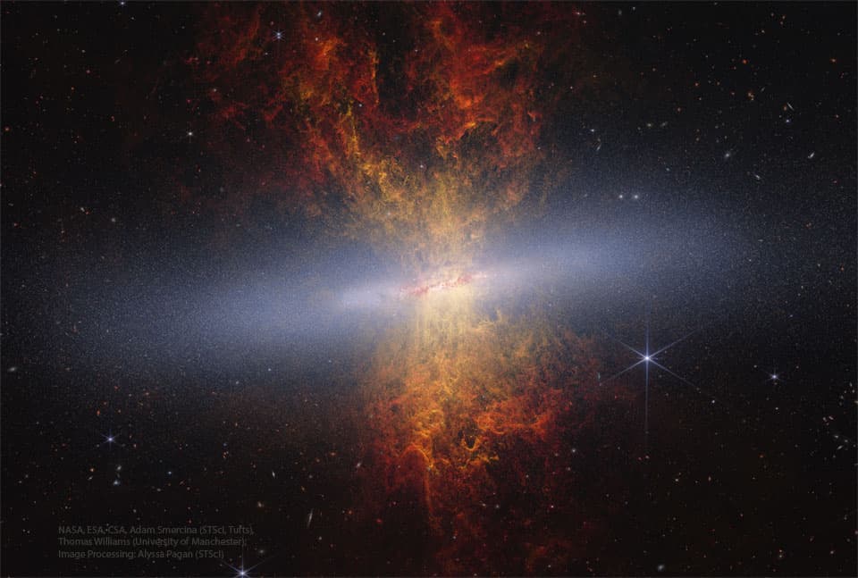 NASA obrázek dne: M82: Galaxie se supergalaktickým větrem