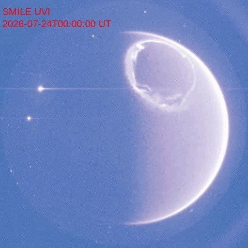 Kompletní ovál polární záře zachycený sondou SMILE